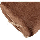  Manufacturer Color_Cognac -- Akira Cognac Fabric Upholstered Ottoman IMAGE 6