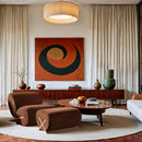  Manufacturer Color_Cognac -- Akira Cognac Fabric Upholstered Ottoman IMAGE 9