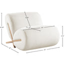 Meridian Akira Cream Fabric Accent Chair IMAGE 8
