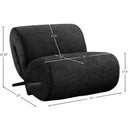  Manufacturer Color_Black -- Meridian Akira Stationary Fabric Accent Chair IMAGE 8
