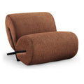  Manufacturer Color_Cognac -- Akira Cognac Fabric Upholstered Accent Chair IMAGE 1
