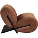 Meridian Akira Cognac Fabric Accent Chair IMAGE 4