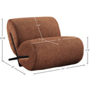  Manufacturer Color_Cognac -- Akira Cognac Fabric Upholstered Accent Chair IMAGE 8