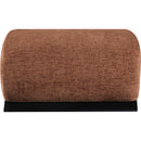  Manufacturer Color_Cognac -- Akira Cognac Fabric Upholstered Ottoman IMAGE 3