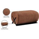  Manufacturer Color_Cognac -- Akira Cognac Fabric Upholstered Ottoman IMAGE 8