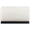  Manufacturer Color_Cream -- Akira Cream Fabric Upholstered Ottoman IMAGE 3
