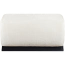 Meridian Akira Cream Fabric Ottoman IMAGE 3