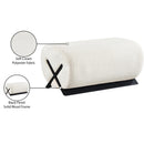  Manufacturer Color_Cream -- Akira Cream Fabric Upholstered Ottoman IMAGE 8