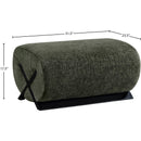 Meridian Akira Green Fabric Ottoman IMAGE 7