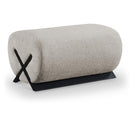 Meridian Akira Grey Fabric Ottoman IMAGE 1