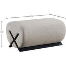  Manufacturer Color_Grey -- Akira Grey Fabric Upholstered Ottoman IMAGE 7