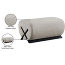 Meridian Akira Grey Fabric Ottoman IMAGE 8