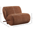 Meridian Akira Cognac Fabric Accent Chair IMAGE 8
