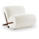 Meridian Akira Cream Fabric Accent Chair IMAGE 1