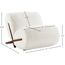 Meridian Akira Cream Fabric Accent Chair IMAGE 8