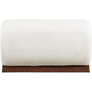  Manufacturer Color_Cream -- Akira Cream Fabric Upholstered Ottoman IMAGE 3