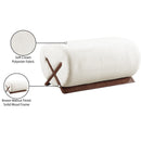  Manufacturer Color_Cream -- Akira Cream Fabric Upholstered Ottoman IMAGE 8