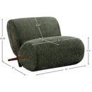  Manufacturer Color_Green -- Akira Green Fabric Upholstered Accent Chair IMAGE 8