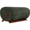  Manufacturer Color_Green -- Akira Green Fabric Upholstered Ottoman IMAGE 4