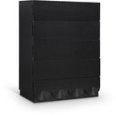  Color_Black -- Meridian Scallop 5 Drawer Chest IMAGE 1