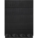  Color_Black -- Meridian Scallop 5 Drawer Chest IMAGE 3