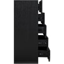  Color_Black -- Meridian Scallop 5 Drawer Chest IMAGE 6