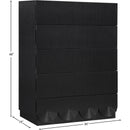  Color_Black -- Meridian Scallop 5 Drawer Chest IMAGE 8