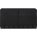  Color_Black -- Meridian Scallop 6 Drawer Dresser IMAGE 3