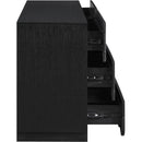  Color_Black -- Meridian Scallop 6 Drawer Dresser IMAGE 6