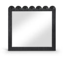  Meridian Scallop Black Oak Veneer Mirror IMAGE 1