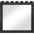  Meridian Scallop Black Oak Veneer Mirror IMAGE 3