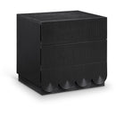 Meridian Scallop Black Night Stand IMAGE 1