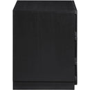  Color_Black -- Meridian Scallop 3 Drawer Nightstand IMAGE 4