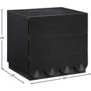  Color_Black -- Meridian Scallop 3 Drawer Nightstand IMAGE 8