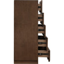  Color_Brown -- Scallop Brown Oak Veneer Chest IMAGE 6