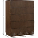  Color_Brown -- Scallop Brown Oak Veneer Chest IMAGE 8