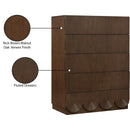  Color_Brown -- Scallop Brown Oak Veneer Chest IMAGE 9