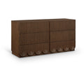  Color_Brown -- Scallop Brown Oak Veneer Dresser IMAGE 1