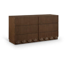  Color_Brown -- Scallop Brown Oak Veneer Dresser IMAGE 1