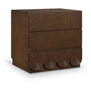 Meridian Scallop Brown Night Stand IMAGE 1