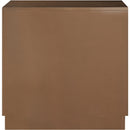  Color_Brown -- Scallop Brown Oak Veneer Nightstand IMAGE 5