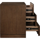  Color_Brown -- Scallop Brown Oak Veneer Nightstand IMAGE 6