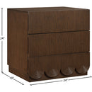  Color_Brown -- Scallop Brown Oak Veneer Nightstand IMAGE 8