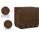  Color_Brown -- Scallop Brown Oak Veneer Nightstand IMAGE 9