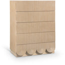  Color_Natural -- Scallop Natural Oak Veneer Chest IMAGE 1