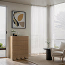  Color_Natural -- Scallop Natural Oak Veneer Chest IMAGE 2