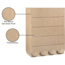  Color_Natural -- Scallop Natural Oak Veneer Chest IMAGE 9