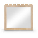 Meridian Scallop Natural Oak Veneer Mirror IMAGE 1