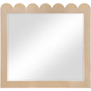  Meridian Scallop Natural Oak Veneer Mirror IMAGE 3