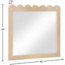  Meridian Scallop Natural Oak Veneer Mirror IMAGE 6